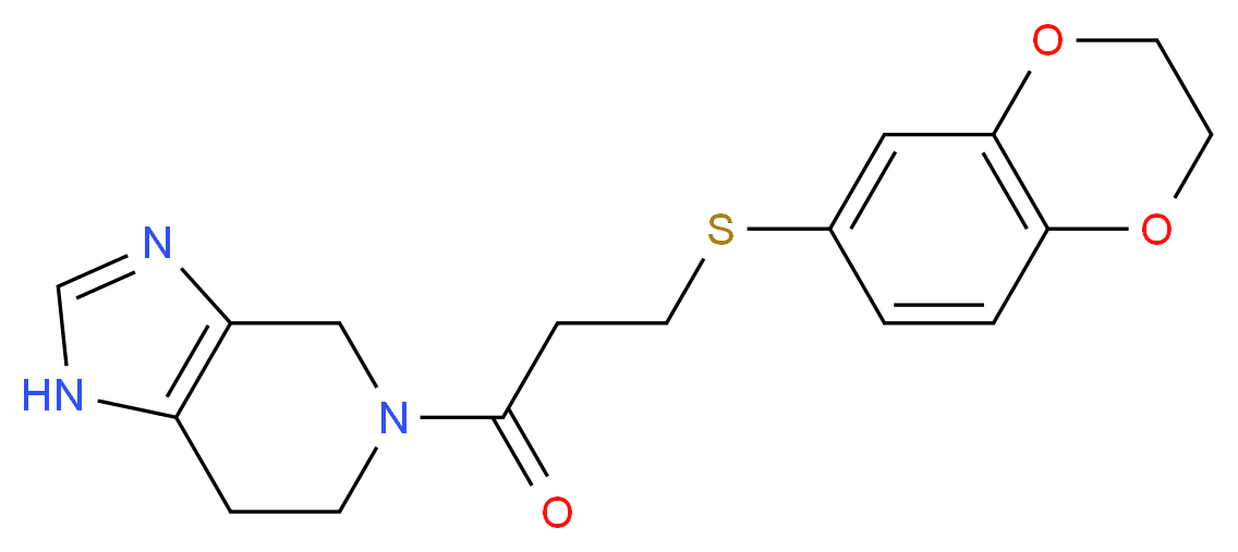 5-[3-(2,3-dihydro-1,4-benzodioxin-6-ylthio)propanoyl]-4,5,6,7-tetrahydro-1H-imidazo[4,5-c]pyridine_Molecular_structure_CAS_)