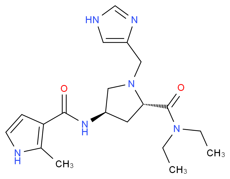 (4R)-N,N-diethyl-1-(1H-imidazol-4-ylmethyl)-4-{[(2-methyl-1H-pyrrol-3-yl)carbonyl]amino}-L-prolinamide_Molecular_structure_CAS_)