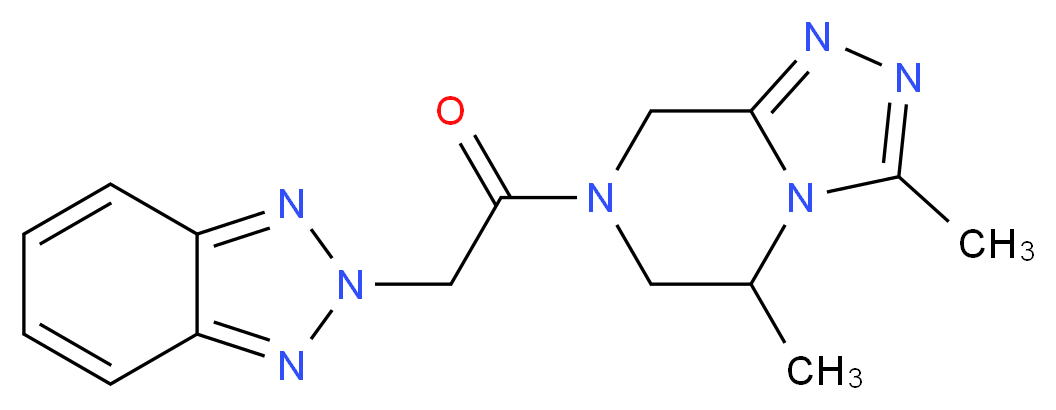 7-(2H-1,2,3-benzotriazol-2-ylacetyl)-3,5-dimethyl-5,6,7,8-tetrahydro[1,2,4]triazolo[4,3-a]pyrazine_Molecular_structure_CAS_)