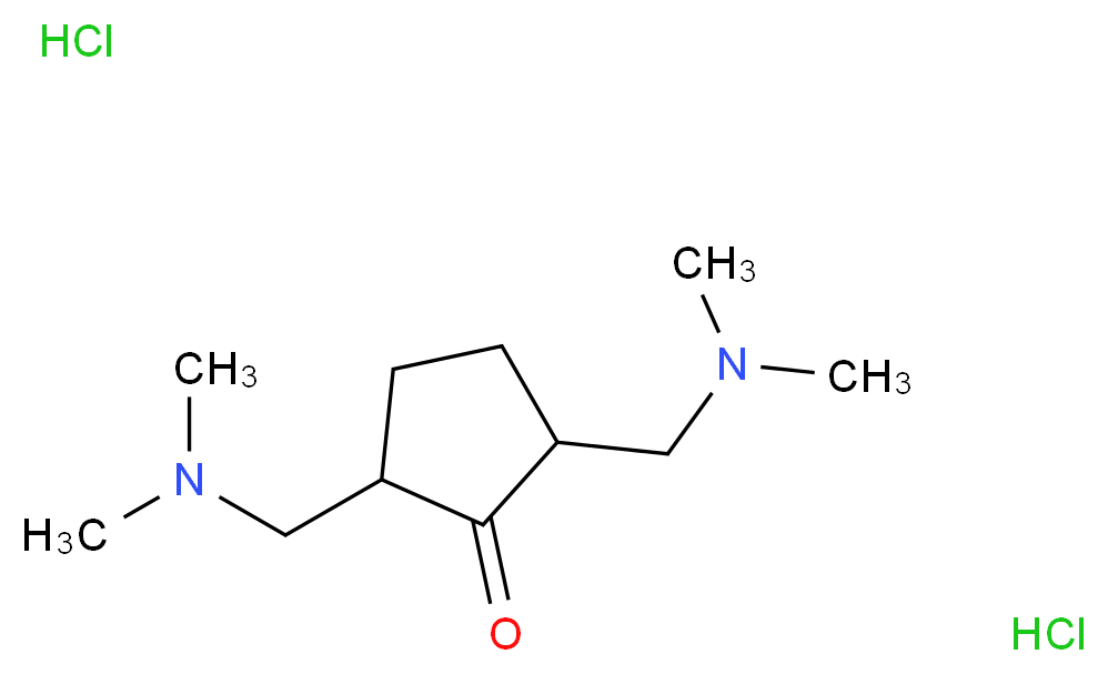 2,5-Bis[(dimethylamino)methyl]cyclopentanone dihydrochloride_Molecular_structure_CAS_13290-51-2)