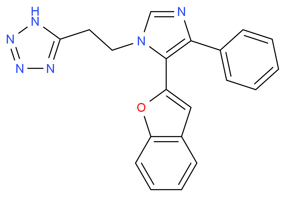 5-{2-[5-(1-benzofuran-2-yl)-4-phenyl-1H-imidazol-1-yl]ethyl}-1H-tetrazole_Molecular_structure_CAS_)