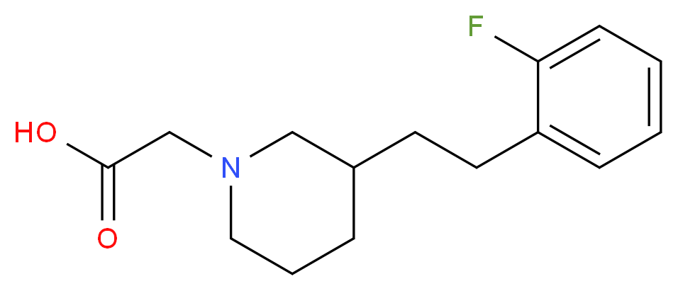 {3-[2-(2-fluorophenyl)ethyl]-1-piperidinyl}acetic acid_Molecular_structure_CAS_)