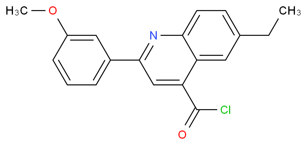 6-Ethyl-2-(3-methoxyphenyl)quinoline-4-carbonyl chloride_Molecular_structure_CAS_)