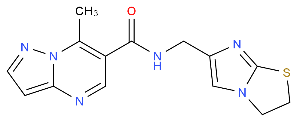 N-(2,3-dihydroimidazo[2,1-b][1,3]thiazol-6-ylmethyl)-7-methylpyrazolo[1,5-a]pyrimidine-6-carboxamide_Molecular_structure_CAS_)