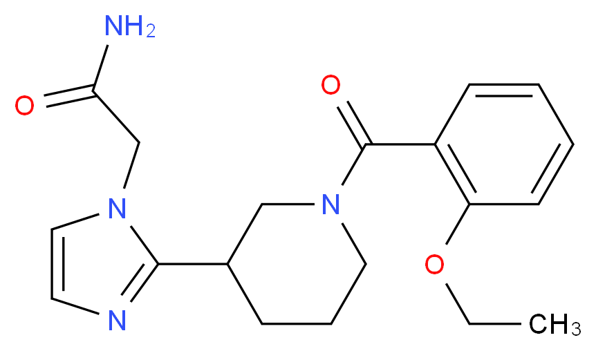 2-{2-[1-(2-ethoxybenzoyl)piperidin-3-yl]-1H-imidazol-1-yl}acetamide_Molecular_structure_CAS_)