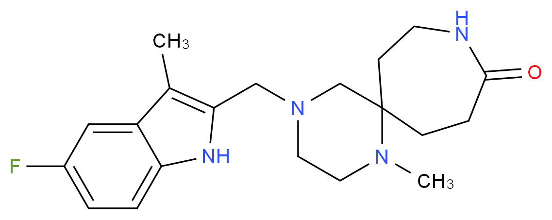 4-[(5-fluoro-3-methyl-1H-indol-2-yl)methyl]-1-methyl-1,4,9-triazaspiro[5.6]dodecan-10-one_Molecular_structure_CAS_)