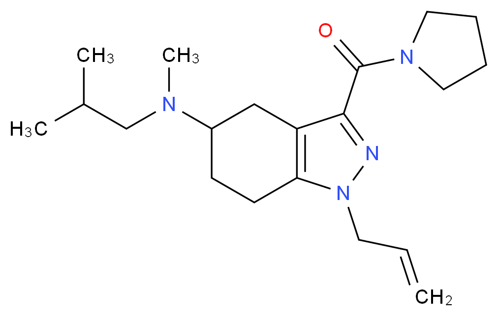 1-allyl-N-isobutyl-N-methyl-3-(1-pyrrolidinylcarbonyl)-4,5,6,7-tetrahydro-1H-indazol-5-amine_Molecular_structure_CAS_)