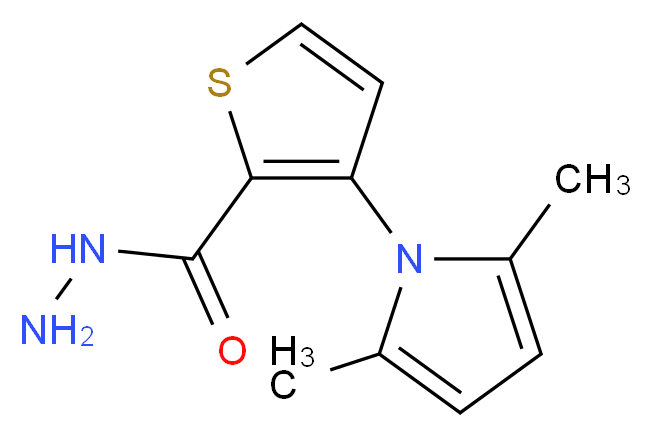 3-(2,5-dimethyl-1H-pyrrol-1-yl)-2-thiophenecarbohydrazide_Molecular_structure_CAS_666724-62-5)