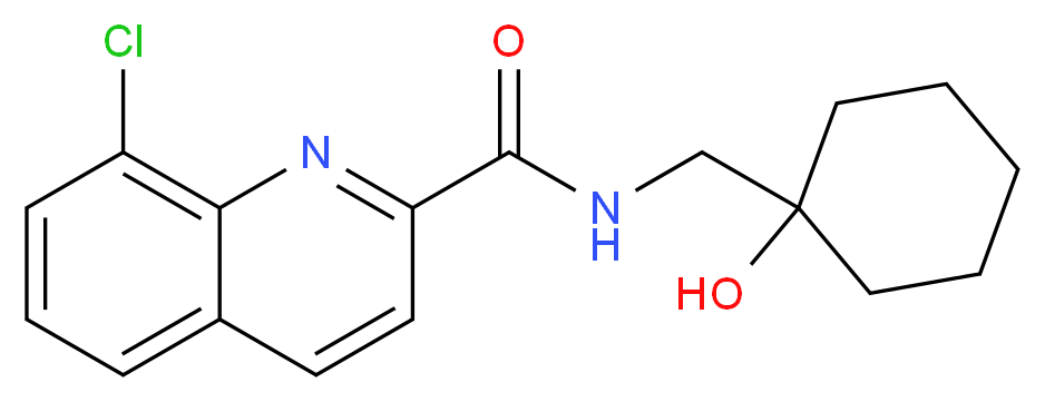 8-chloro-N-[(1-hydroxycyclohexyl)methyl]quinoline-2-carboxamide_Molecular_structure_CAS_)