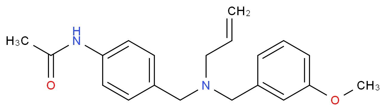N-(4-{[allyl(3-methoxybenzyl)amino]methyl}phenyl)acetamide_Molecular_structure_CAS_)