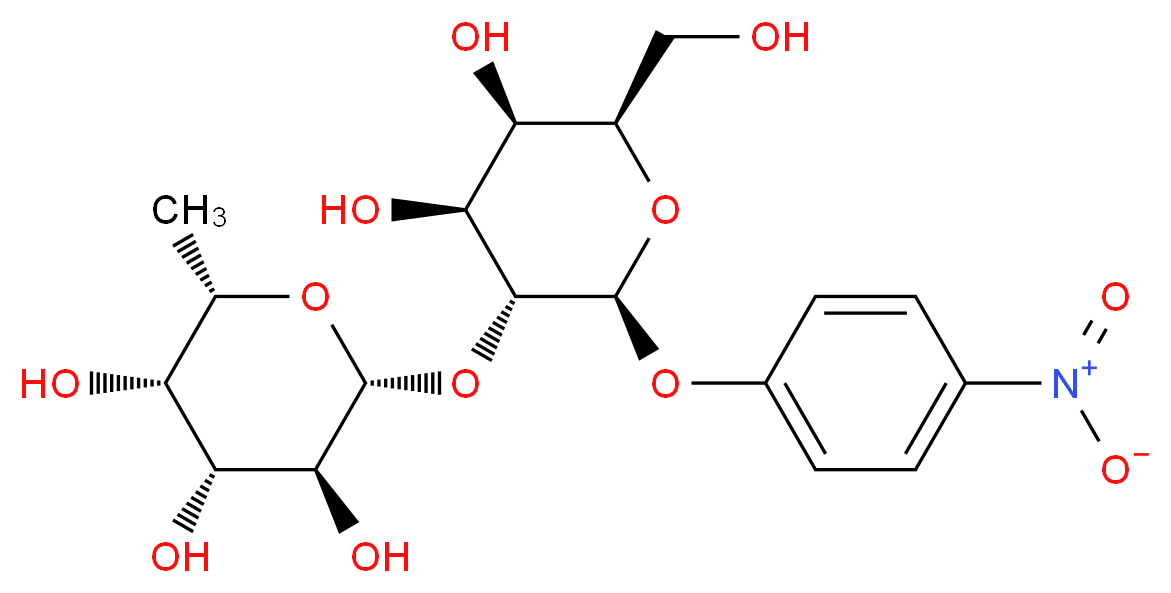 p-Nitrophenyl 2-O-(β-L-Fucopyranosyl)-β-D-galactopyranoside_Molecular_structure_CAS_77640-21-2)