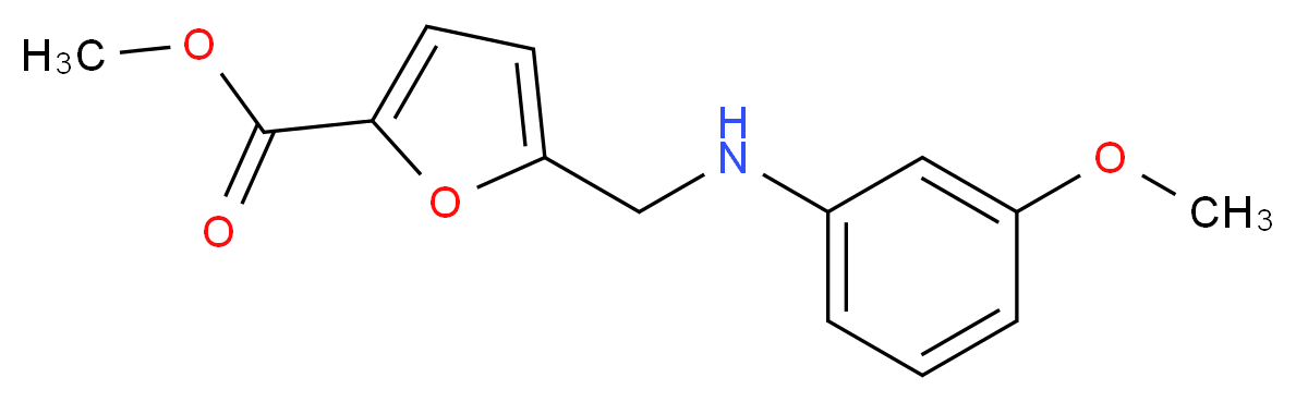 methyl 5-(((3-methoxyphenyl)amino)methyl)furan-2-carboxylate_Molecular_structure_CAS_)
