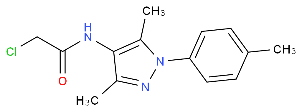 2-chloro-N-[3,5-dimethyl-1-(4-methylphenyl)-1H-pyrazol-4-yl]acetamide_Molecular_structure_CAS_)