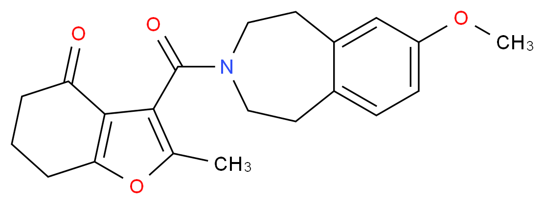 3-[(7-methoxy-1,2,4,5-tetrahydro-3H-3-benzazepin-3-yl)carbonyl]-2-methyl-6,7-dihydro-1-benzofuran-4(5H)-one_Molecular_structure_CAS_)