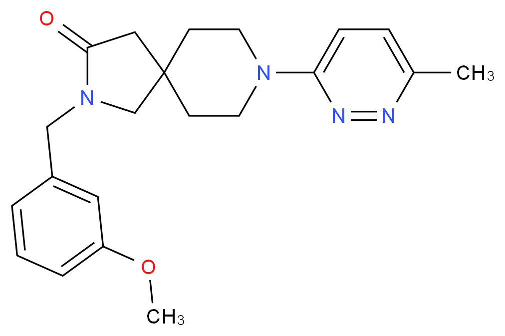2-(3-methoxybenzyl)-8-(6-methyl-3-pyridazinyl)-2,8-diazaspiro[4.5]decan-3-one_Molecular_structure_CAS_)