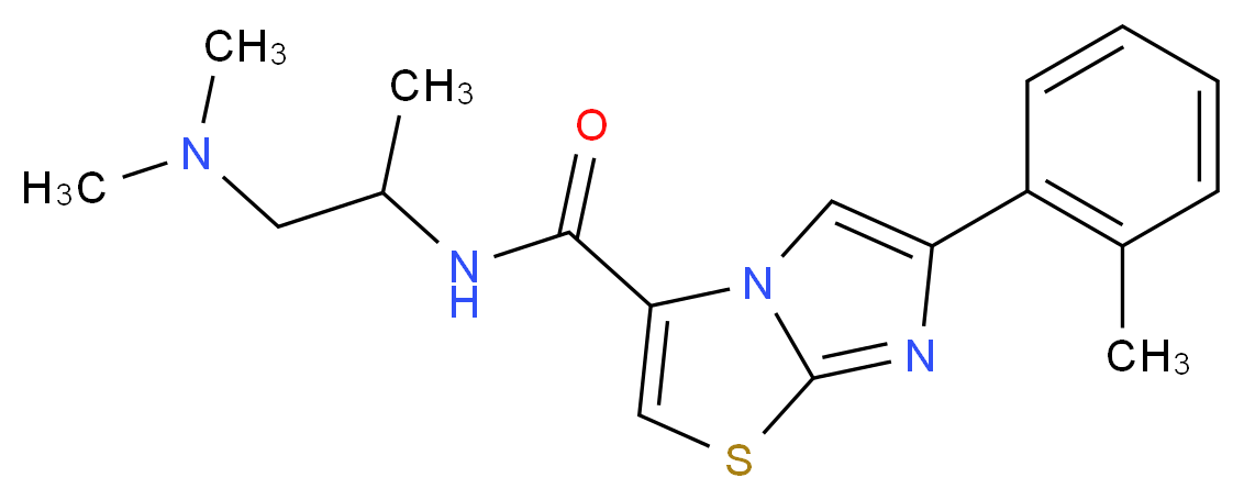 N-[2-(dimethylamino)-1-methylethyl]-6-(2-methylphenyl)imidazo[2,1-b][1,3]thiazole-3-carboxamide_Molecular_structure_CAS_)
