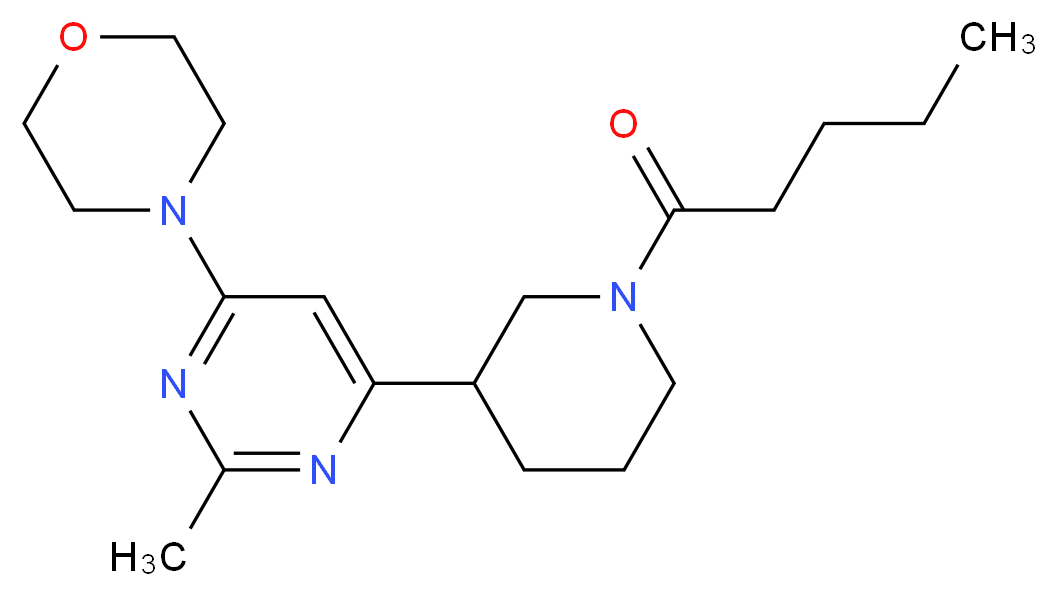 4-[2-methyl-6-(1-pentanoyl-3-piperidinyl)-4-pyrimidinyl]morpholine_Molecular_structure_CAS_)