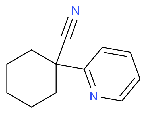 Cyclohexanecarbonitrile, 1-(2-pyridinyl)-_Molecular_structure_CAS_204067-32-3)