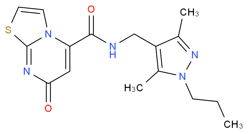 N-[(3,5-dimethyl-1-propyl-1H-pyrazol-4-yl)methyl]-7-oxo-7H-[1,3]thiazolo[3,2-a]pyrimidine-5-carboxamide_Molecular_structure_CAS_)