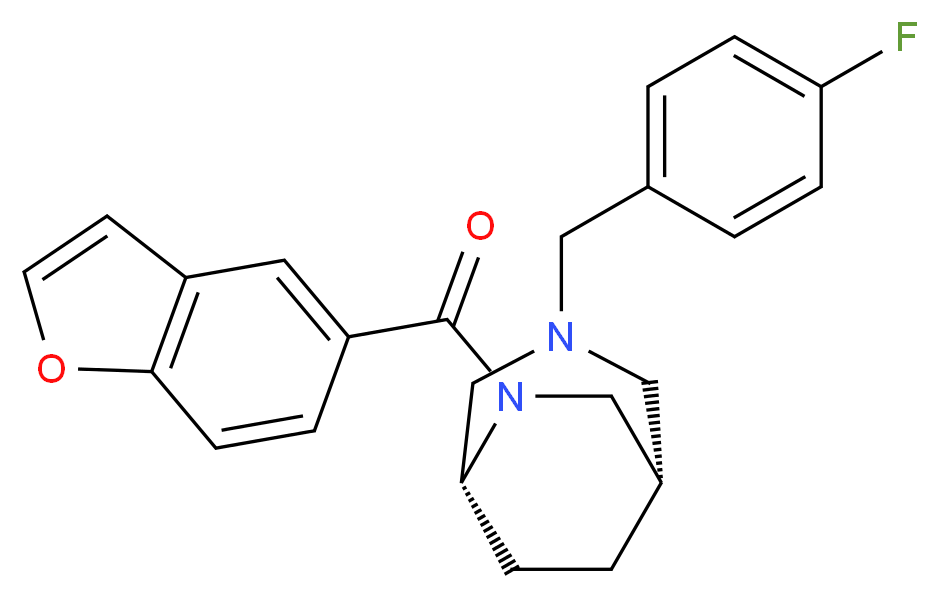 (1S*,5R*)-6-(1-benzofuran-5-ylcarbonyl)-3-(4-fluorobenzyl)-3,6-diazabicyclo[3.2.2]nonane_Molecular_structure_CAS_)