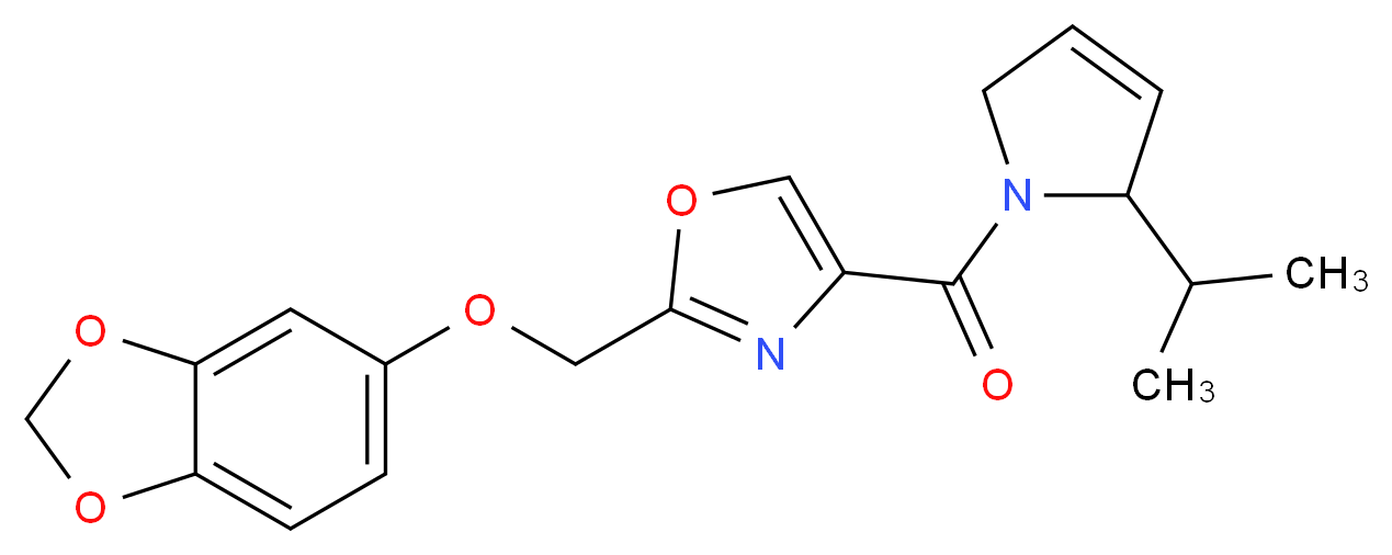 2-[(1,3-benzodioxol-5-yloxy)methyl]-4-[(2-isopropyl-2,5-dihydro-1H-pyrrol-1-yl)carbonyl]-1,3-oxazole_Molecular_structure_CAS_)