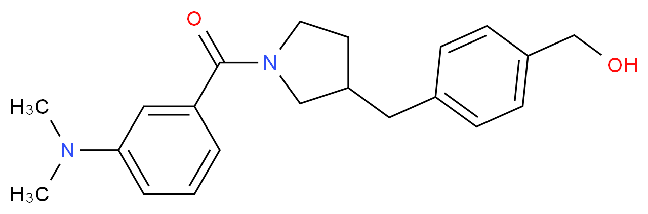 [4-({1-[3-(dimethylamino)benzoyl]pyrrolidin-3-yl}methyl)phenyl]methanol_Molecular_structure_CAS_)