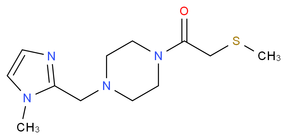 1-[(1-methyl-1H-imidazol-2-yl)methyl]-4-[(methylthio)acetyl]piperazine_Molecular_structure_CAS_)