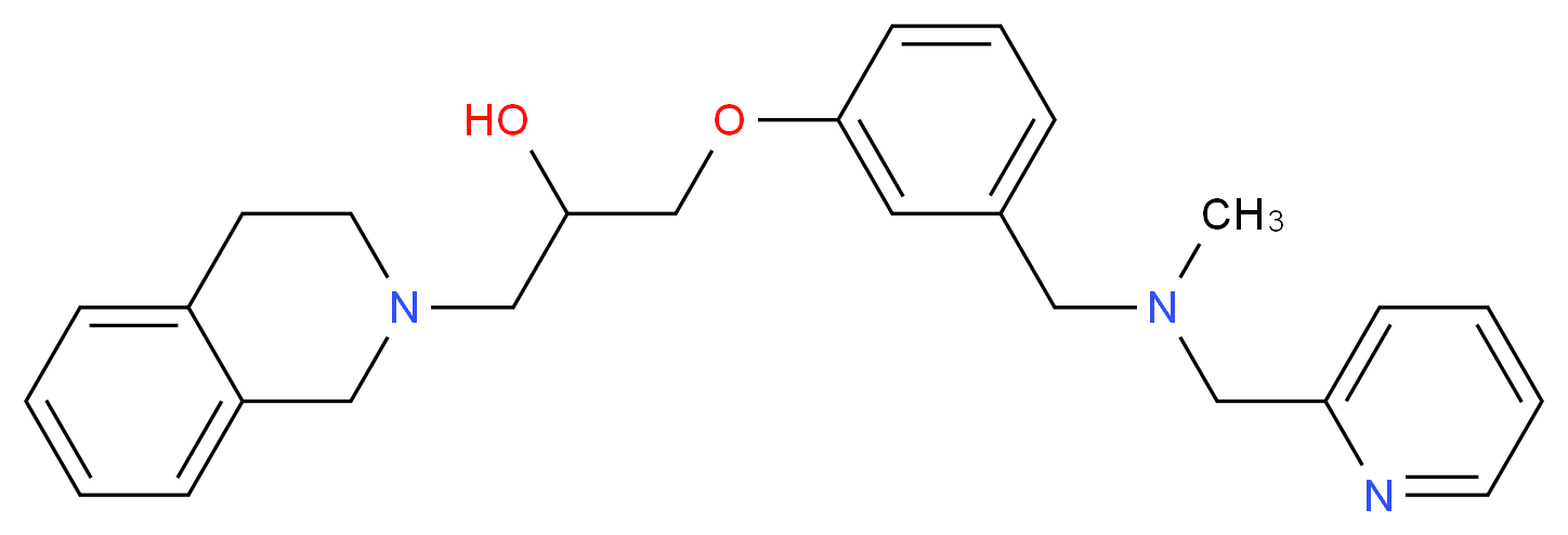 1-(3,4-dihydro-2(1H)-isoquinolinyl)-3-(3-{[methyl(2-pyridinylmethyl)amino]methyl}phenoxy)-2-propanol_Molecular_structure_CAS_)