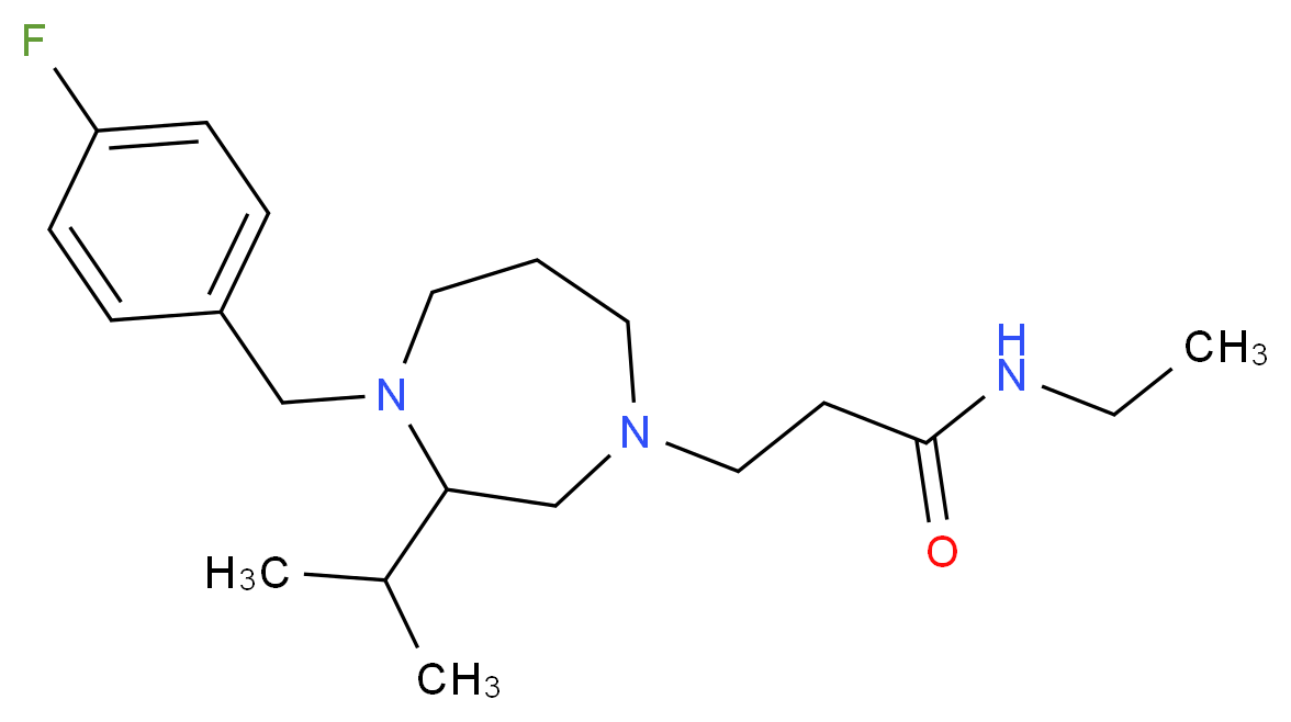N-ethyl-3-[4-(4-fluorobenzyl)-3-isopropyl-1,4-diazepan-1-yl]propanamide_Molecular_structure_CAS_)