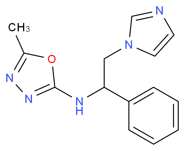 N-[2-(1H-imidazol-1-yl)-1-phenylethyl]-5-methyl-1,3,4-oxadiazol-2-amine_Molecular_structure_CAS_)