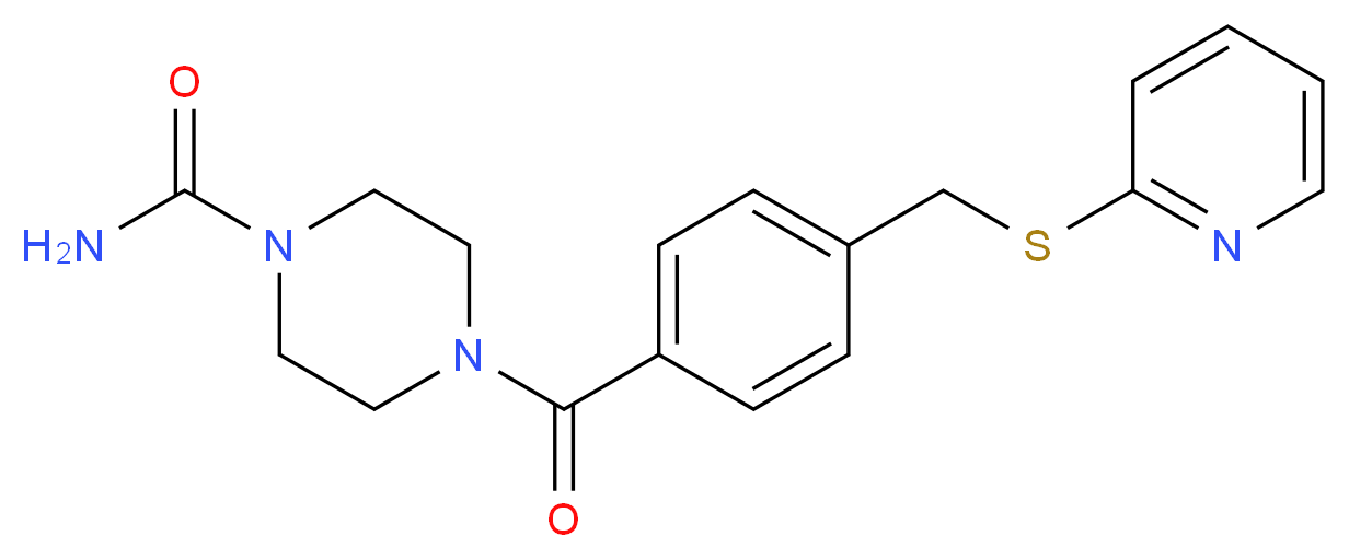 4-{4-[(pyridin-2-ylthio)methyl]benzoyl}piperazine-1-carboxamide_Molecular_structure_CAS_)