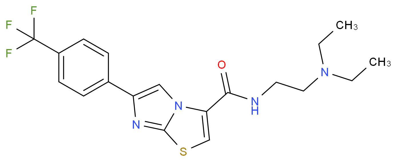 N-[2-(diethylamino)ethyl]-6-[4-(trifluoromethyl)phenyl]imidazo[2,1-b][1,3]thiazole-3-carboxamide_Molecular_structure_CAS_)