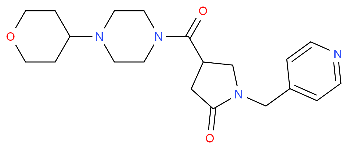 1-(4-pyridinylmethyl)-4-{[4-(tetrahydro-2H-pyran-4-yl)-1-piperazinyl]carbonyl}-2-pyrrolidinone_Molecular_structure_CAS_)