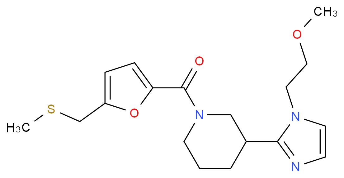 3-[1-(2-methoxyethyl)-1H-imidazol-2-yl]-1-{5-[(methylthio)methyl]-2-furoyl}piperidine_Molecular_structure_CAS_)