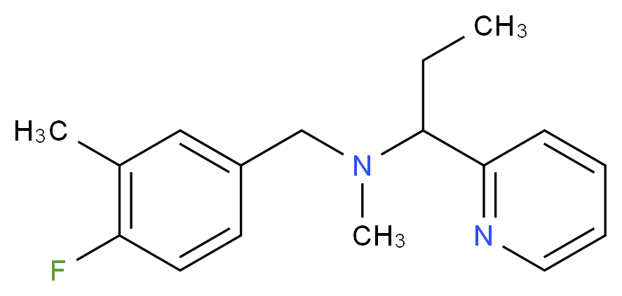 (4-fluoro-3-methylbenzyl)methyl(1-pyridin-2-ylpropyl)amine_Molecular_structure_CAS_)