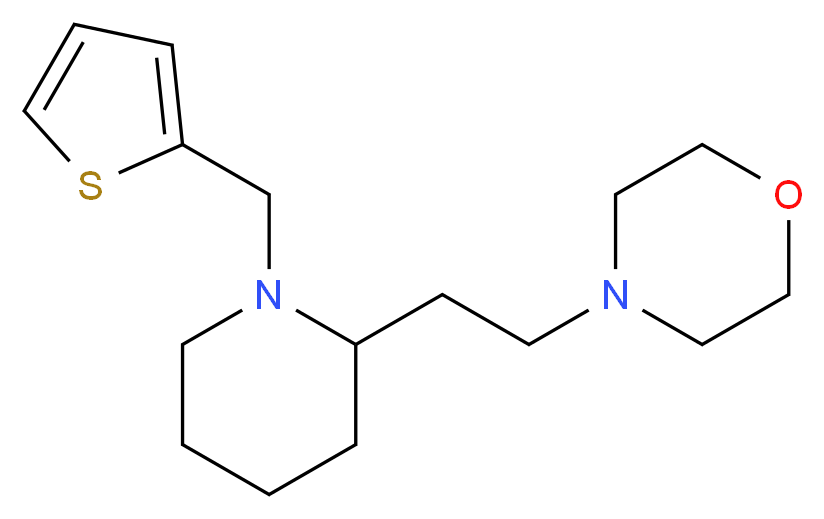 4-{2-[1-(2-thienylmethyl)-2-piperidinyl]ethyl}morpholine_Molecular_structure_CAS_)