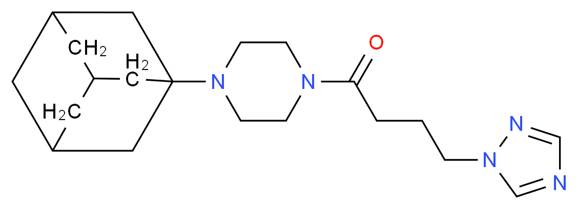 1-(1-adamantyl)-4-[4-(1H-1,2,4-triazol-1-yl)butanoyl]piperazine_Molecular_structure_CAS_)