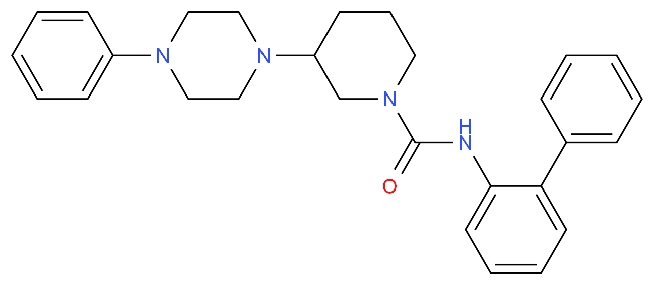N-2-biphenylyl-3-(4-phenyl-1-piperazinyl)-1-piperidinecarboxamide_Molecular_structure_CAS_)