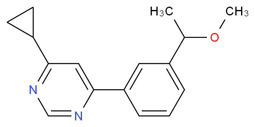 4-cyclopropyl-6-[3-(1-methoxyethyl)phenyl]pyrimidine_Molecular_structure_CAS_)