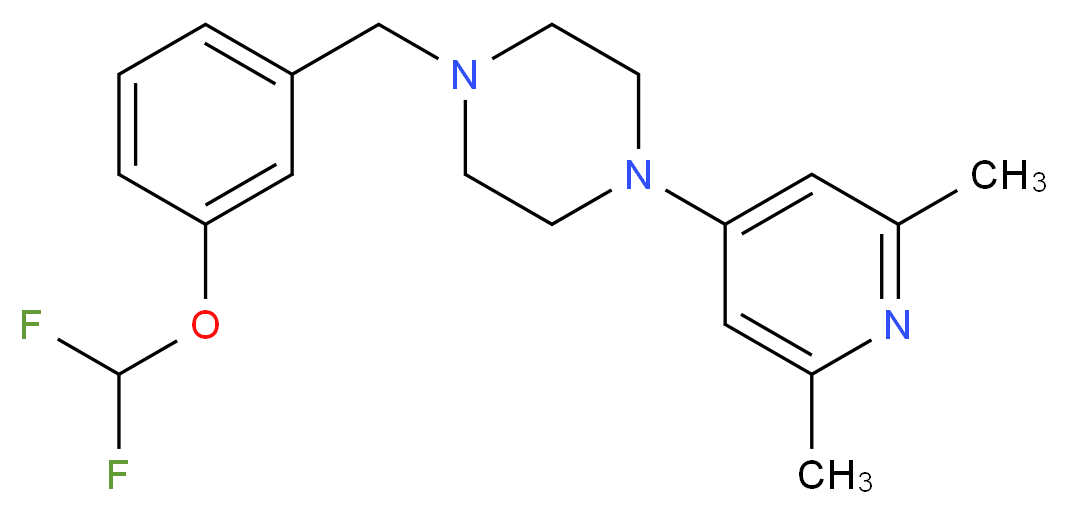 1-[3-(difluoromethoxy)benzyl]-4-(2,6-dimethyl-4-pyridinyl)piperazine_Molecular_structure_CAS_)