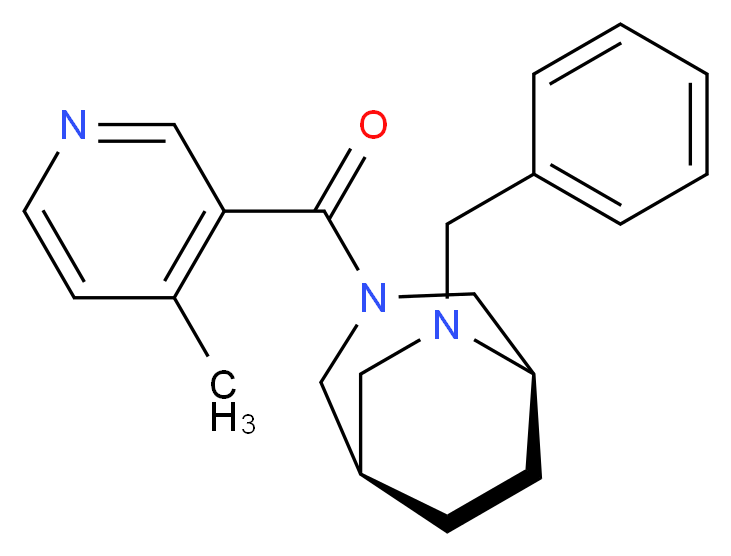 (1R*,5R*)-6-benzyl-3-[(4-methylpyridin-3-yl)carbonyl]-3,6-diazabicyclo[3.2.2]nonane_Molecular_structure_CAS_)