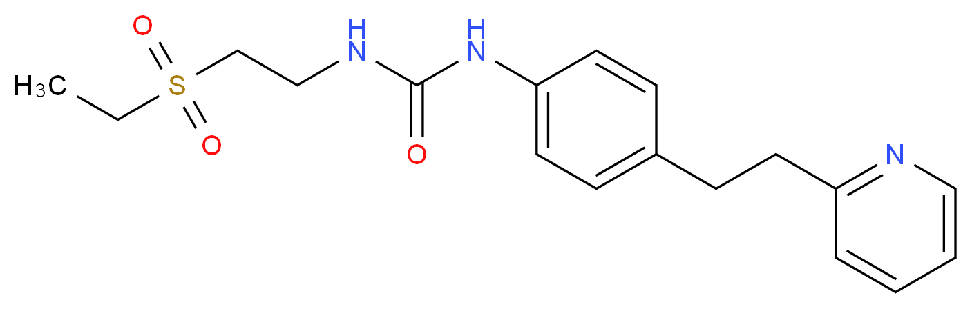 N-[2-(ethylsulfonyl)ethyl]-N'-[4-(2-pyridin-2-ylethyl)phenyl]urea_Molecular_structure_CAS_)
