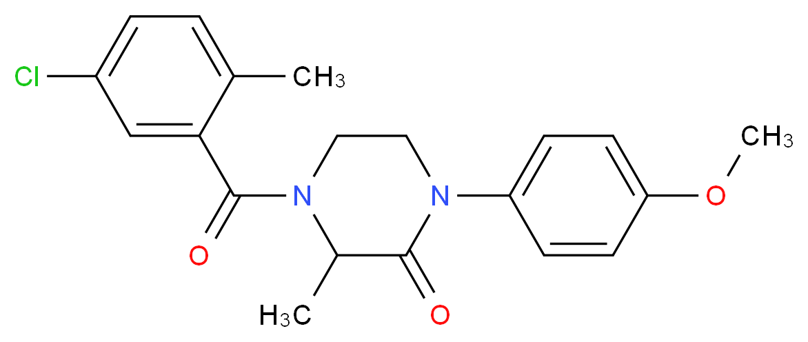 4-(5-chloro-2-methylbenzoyl)-1-(4-methoxyphenyl)-3-methyl-2-piperazinone_Molecular_structure_CAS_)