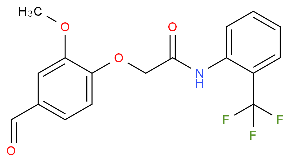 2-(4-Formyl-2-methoxy-phenoxy)-N-(2-trifluoromethyl-phenyl)-acetamide_Molecular_structure_CAS_)