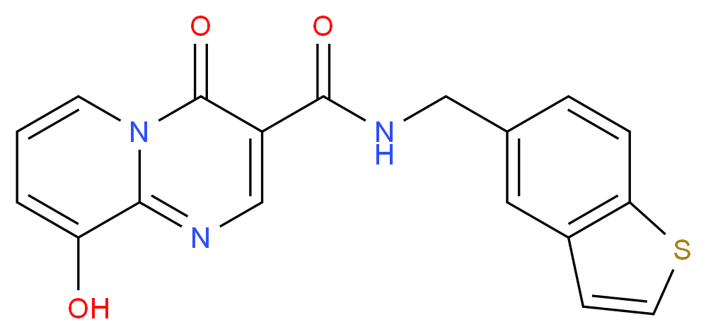N-(1-benzothien-5-ylmethyl)-9-hydroxy-4-oxo-4H-pyrido[1,2-a]pyrimidine-3-carboxamide_Molecular_structure_CAS_)