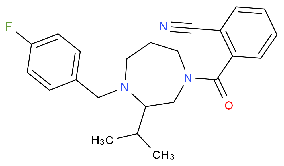 2-{[4-(4-fluorobenzyl)-3-isopropyl-1,4-diazepan-1-yl]carbonyl}benzonitrile_Molecular_structure_CAS_)