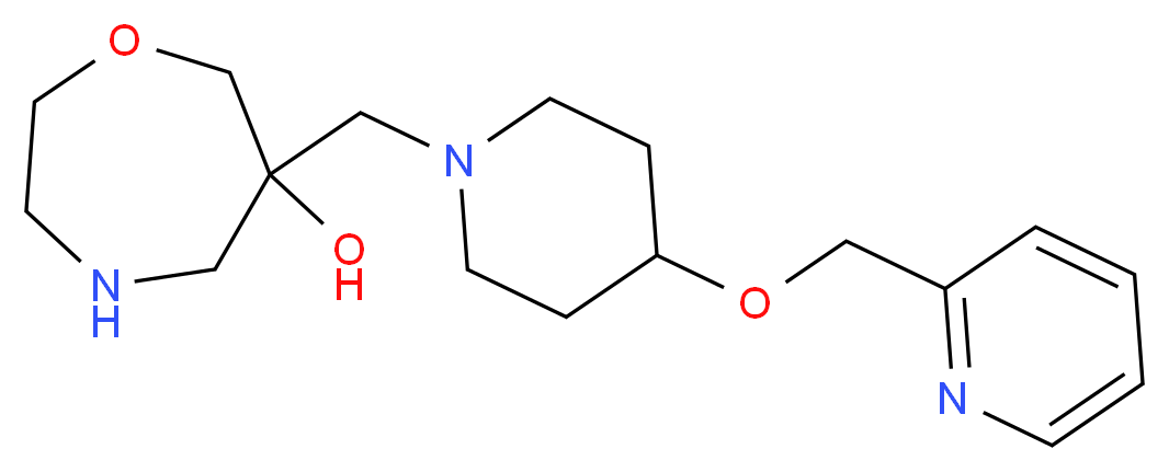 6-{[4-(pyridin-2-ylmethoxy)piperidin-1-yl]methyl}-1,4-oxazepan-6-ol_Molecular_structure_CAS_)