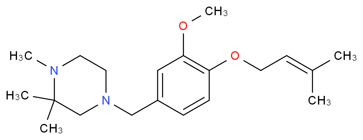 4-{3-methoxy-4-[(3-methylbut-2-en-1-yl)oxy]benzyl}-1,2,2-trimethylpiperazine_Molecular_structure_CAS_)