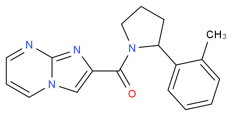 2-{[2-(2-methylphenyl)pyrrolidin-1-yl]carbonyl}imidazo[1,2-a]pyrimidine_Molecular_structure_CAS_)