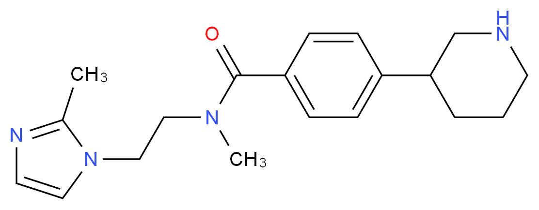 N-methyl-N-[2-(2-methyl-1H-imidazol-1-yl)ethyl]-4-piperidin-3-ylbenzamide_Molecular_structure_CAS_)